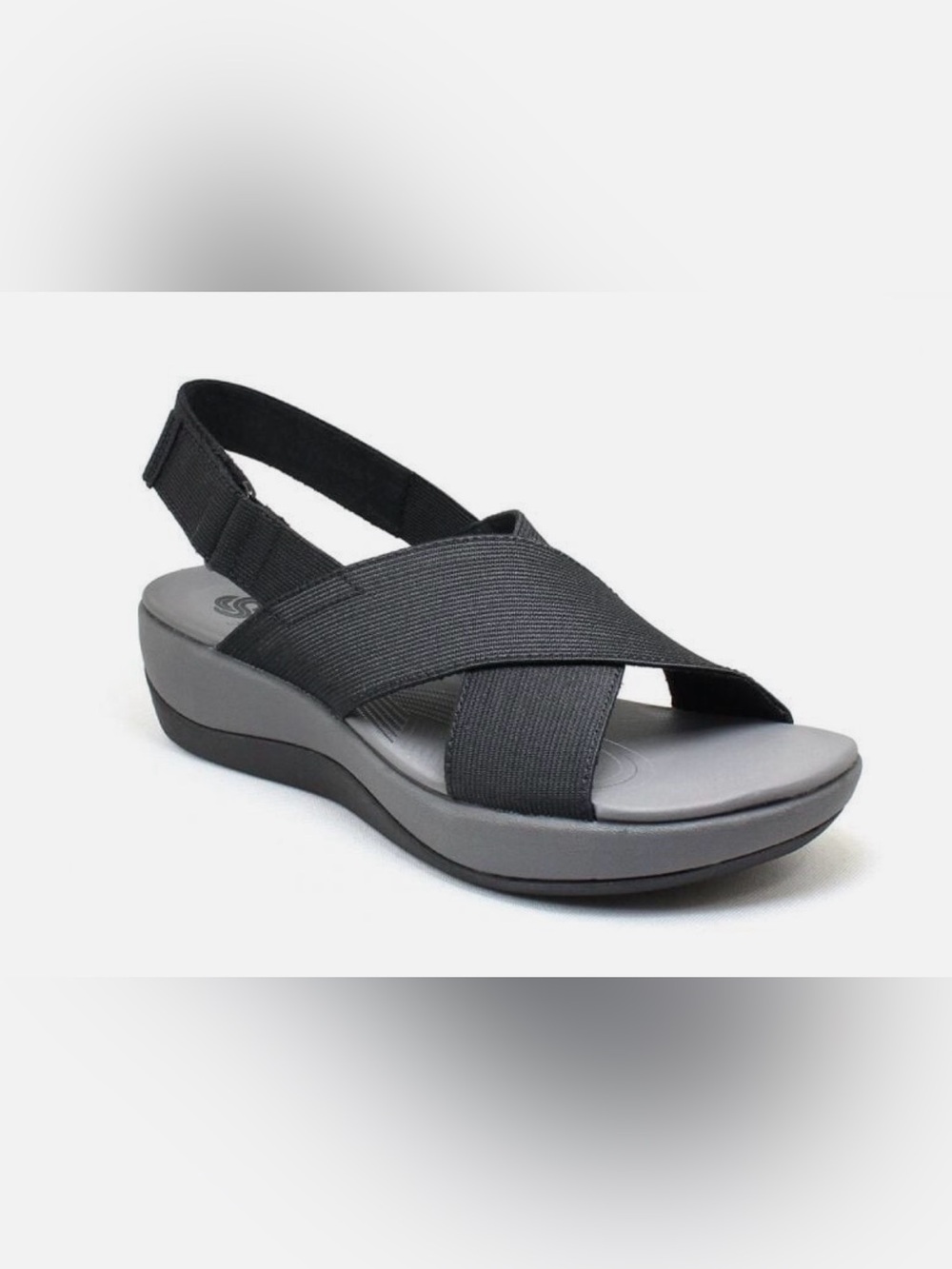 Clarks Cloudstepper Black Arla Kaydin Sandals Size 8